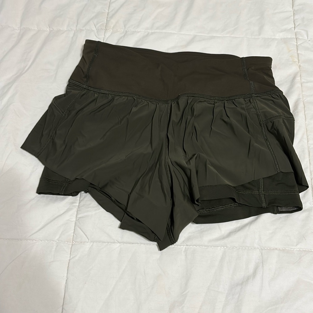 lululemon athletica Dark Green Athletic Shorts